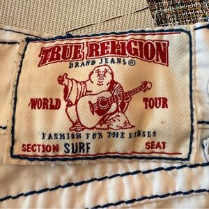 True Religion Men’s 9” White Shorts